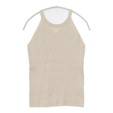 AMERI AMERICAN SLEEVE LAYERED KNIT DRESS リブニットドレス ノースリーブトップス付 ワンピース ベージュ レディース アメリ【中古】5-1225T∞