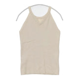 AMERI AMERICAN SLEEVE LAYERED KNIT DRESS リブニットドレス ノースリーブトップス付 ワンピース ベージュ レディース アメリ【中古】5-1225T∞