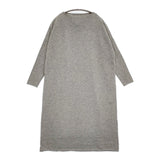 vie evam eva カシミヤ100％ V183K943 定価38000円 サイズM ボートネックニットワンピース グレー レディース ヴィー エヴァムエヴァ【中古】5-1026T♪