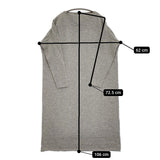 vie evam eva カシミヤ100％ V183K943 定価38000円 サイズM ボートネックニットワンピース グレー レディース ヴィー エヴァムエヴァ【中古】5-1026T♪