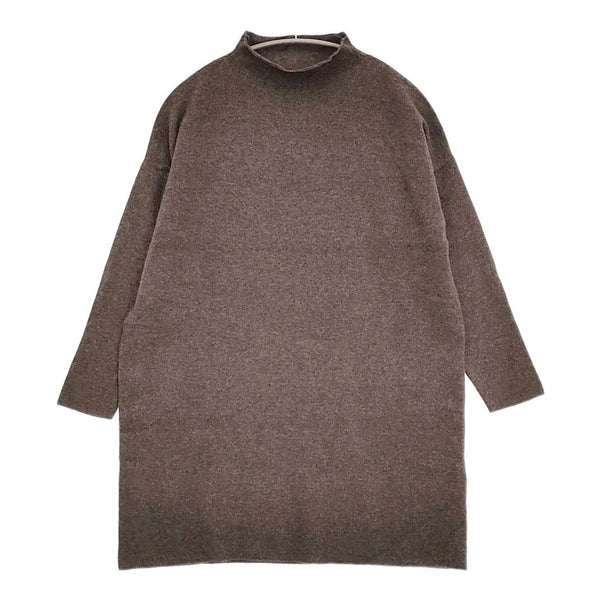 vie evam eva brushed high necked tunic ウールアンゴラカシミヤ 定価23000円 チュニック ブラウン レディース ヴィーエヴァムエヴァ【中古】5-1026T♪