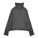 evam eva アルパカ タートル E183K149 ladder lily yarn TN セーター ニット チャコールグレー レディース エヴァムエヴァ【中古】5-1208T∞