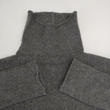 evam eva アルパカ タートル E183K149 ladder lily yarn TN セーター ニット チャコールグレー レディース エヴァムエヴァ【中古】5-1208T∞