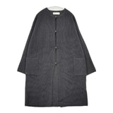 evam eva ウールキャメル畦ローブ E183K107 ロング カーディガン チャコールグレー レディース エヴァムエヴァ【中古】5-1208T∞