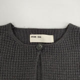 evam eva ウールキャメル畦ローブ E183K107 ロング カーディガン チャコールグレー レディース エヴァムエヴァ【中古】5-1208T∞