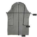 evam eva ウールカシミヤ E183K153 定価32000円 ガウン ニットローブ コート グレー レディース エヴァムエヴァ【中古】5-1208T∞