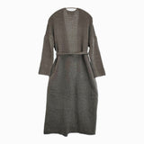 evam eva ウールヤクローブ サイズM E183K182 定価56000円 ロング カーディガン グレー レディース エヴァムエヴァ【中古】5-1103T♪