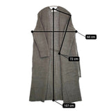 evam eva ウールヤクローブ サイズM E183K182 定価56000円 ロング カーディガン グレー レディース エヴァムエヴァ【中古】5-1103T♪