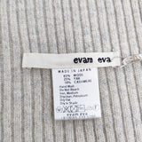 evam eva リブストール E183G136 定価20500円 ウールカシミヤ マフラー ストール ベージュ レディース エヴァムエヴァ【中古】5-1117T◎