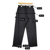 evam eva プレスウールストレートパンツ サイズ2 E183K064 定価24000円 イージー パンツ ブラック レディース エヴァムエヴァ【中古】5-1026T♪