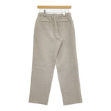 evam eva プレスウールストレートパンツ サイズ2 E183K064 定価24000円 イージー パンツ ベージュ レディース エヴァムエヴァ【中古】5-1026T♪