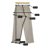 evam eva プレスウールストレートパンツ サイズ2 E183K064 定価24000円 イージー パンツ ベージュ レディース エヴァムエヴァ【中古】5-1026T♪