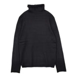 vie evam eva コットンカシミヤタートルネック V002K047 定価15000円 セーター ニット ブラック レディース ヴィー エヴァムエヴァ【中古】5-1208T∞