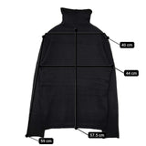 vie evam eva コットンカシミヤタートルネック V002K047 定価15000円 セーター ニット ブラック レディース ヴィー エヴァムエヴァ【中古】5-1208T∞