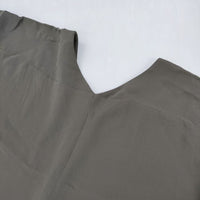 evam eva シルクドルマンＶネックワンピース E183T040 定価65000円 ワンピース グレー レディース エヴァムエヴァ【中古】5-0924M∞