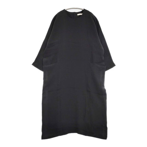 evam eva シルクドルマンワンピース E183T041 定価70000円 ワンピース ブラック レディース エヴァムエヴァ【中古】5-1124M∞