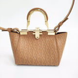 ZANCHETTI AMLETO MINI 定価151800円 ハンドバッグ ショルダーバッグ ベージュ レディース ザンケッティ【中古】5-0628G♪