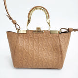 ZANCHETTI AMLETO MINI 定価151800円 ハンドバッグ ショルダーバッグ ベージュ レディース ザンケッティ【中古】5-0628G♪