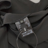 COMME CA TCポンチ ジレ ロング 定価36300円 34-33VK06 サイズ15 大きいサイズ ベスト 25SS ブラック レディース コムサ【中古】5-0710M♪