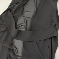 COMME CA TCポンチ ジレ ロング 定価36300円 34-33VK06 サイズ15 大きいサイズ ベスト 25SS ブラック レディース コムサ【中古】5-0710M♪
