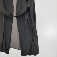 COMME CA TCポンチ ジレ ロング 定価36300円 34-33VK06 サイズ15 大きいサイズ ベスト 25SS ブラック レディース コムサ【中古】5-0710M♪