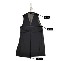 COMME CA TCポンチ ジレ ロング 定価36300円 34-33VK06 サイズ15 大きいサイズ ベスト 25SS ブラック レディース コムサ【中古】5-0710M♪