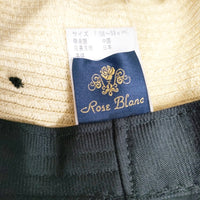 Rose Blane 芦屋ロサブラン リボン 帽子 ハット ベージュ レディース【中古】5-0809M◎