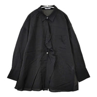 COMME CA 34-73HK13 25SS シアーキュプラシルク 定価27500円 ブラウス シャツ ブラック レディース コムサ【中古】5-0812M△