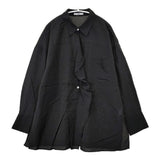 COMME CA 34-73HK13 25SS シアーキュプラシルク 定価27500円 ブラウス シャツ ブラック レディース コムサ【中古】5-0812M△