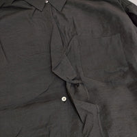 COMME CA 34-73HK13 25SS シアーキュプラシルク 定価27500円 ブラウス シャツ ブラック レディース コムサ【中古】5-0812M△