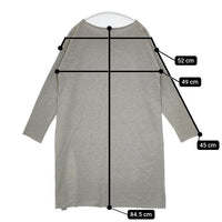 evam eva ライトウールスリット ニットチュニック E163K052 ワンピース グレー レディース エヴァムエヴァ【中古】5-1013T∞