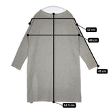 evam eva ライトウールスリット ニットチュニック E163K052 ワンピース グレー レディース エヴァムエヴァ【中古】5-1013T∞