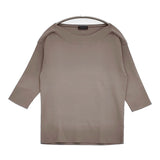 ANTEPRIMA NK11F09203 七分袖 リブ サイズ42 ボートネック ニット モカベージュ レディース アンテプリマ【中古】5-1021M△