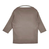 ANTEPRIMA NK11F09203 七分袖 リブ サイズ42 ボートネック ニット モカベージュ レディース アンテプリマ【中古】5-1021M△