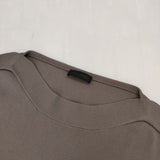 ANTEPRIMA NK11F09203 七分袖 リブ サイズ42 ボートネック ニット モカベージュ レディース アンテプリマ【中古】5-1021M△