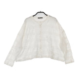 mizuiro-ind 3-210023 シアーパターンニッティングカーディガン レース カーディガン ホワイト レディース ミズイロインド【中古】5-0801M△