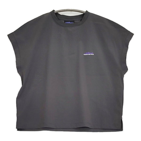 THOUSAND MILE フレンチスリーブシャツ＆ワイドパンツセット セットアップ 25SS グレー レディース サウザンドマイル【中古】5-0710S♪