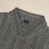 45R/45rpm インドカディの四角レースブラウス（藍) 定価52800円 ブラウス シャツ ブルー レディース フォーティーファイブアールピーエム【中古】5-1124M∞