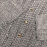 45R/45rpm インドカディの四角レースブラウス（藍) 定価52800円 ブラウス シャツ ブルー レディース フォーティーファイブアールピーエム【中古】5-1124M∞