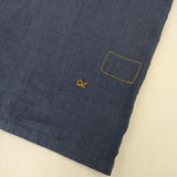 45R/45rpm 藍インドカディdeカットワークブラウス 定価52800円 インディゴ ブラウス シャツ ネイビー レディース フォーティーファイブアールピーエム【中古】5-1106M∞