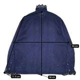 45R/45rpm 藍インドカディdeカットワークブラウス 定価52800円 インディゴ ブラウス シャツ ネイビー レディース フォーティーファイブアールピーエム【中古】5-1106M∞