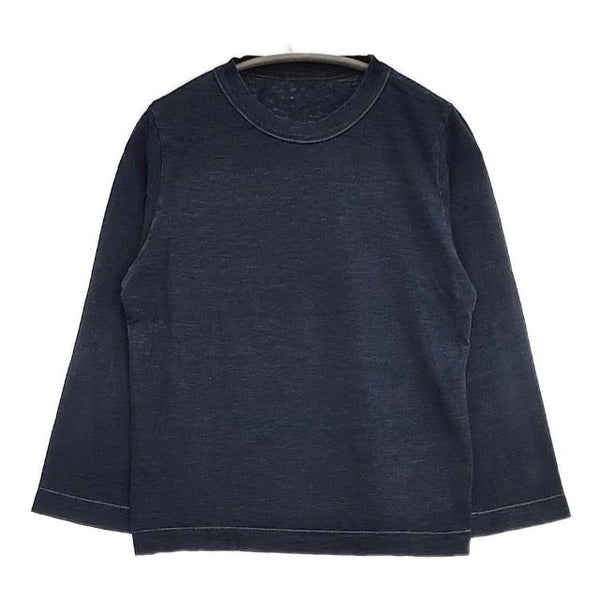 45R/45rpm コットン インディゴ 長袖Ｔシャツ カットソー ロンＴ ネイビー レディース フォーティーファイブアールピーエム【中古】5-1001M∞