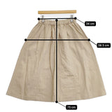 45R/45rpm コットンリネンゴマチノのスカート 定価29700円 ロングスカート ベージュ レディース フォーティーファイブアールピーエム【中古】5-1124M∞