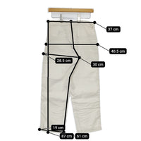 grown in the sun コットン リネン ベイカーパンツ 日本製 サイズ0 パンツ オフホワイト レディース グローンインザサン【中古】5-0801M△