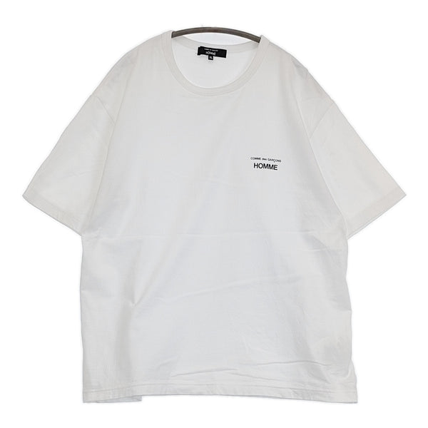 COMME des GARCONS HOMME HO-T101 サイズXL ロゴ 半袖Ｔシャツ カットソー AD2004 ホワイト メンズ コムデギャルソンオム【中古】5-0713S♪