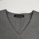 mizuiro-ind ストライプ ウール混 ワンピース チュニック グレー レディース ミズイロインド【中古】5-1013T∞