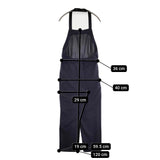 Midi-umi オーバーオール 日本製 ギャザー ホルターネック サロペット ネイビー レディース ミディウミ【中古】5-1021G△