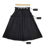 GRANDMA MAMA DAUGHTER GK001-140401 コットンタックスカート 日本製 サイズ1 ロングスカート ブラック レディース グランマママドーター【中古】5-1021G△