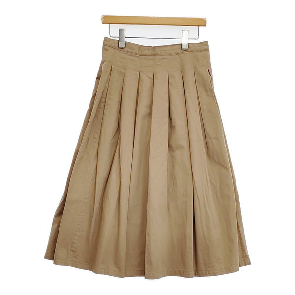 GRANDMA MAMA DAUGHTER GK001-151023 コットンタックスカート チノ サイズ2 日本製 ロングスカート ベージュ レディース グランマママドーター【中古】5-1021G△