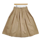 GRANDMA MAMA DAUGHTER GK001-151023 コットンタックスカート チノ サイズ2 日本製 ロングスカート ベージュ レディース グランマママドーター【中古】5-1021G△